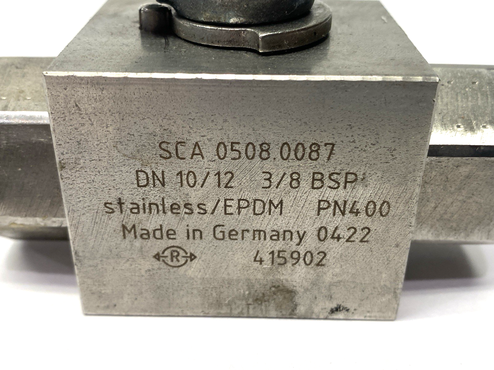 415902 Stainless Steel Ball Valve 2-Way PN400 DN 10/12 3/8" BSP SHELFWARE - Maverick Industrial Sales