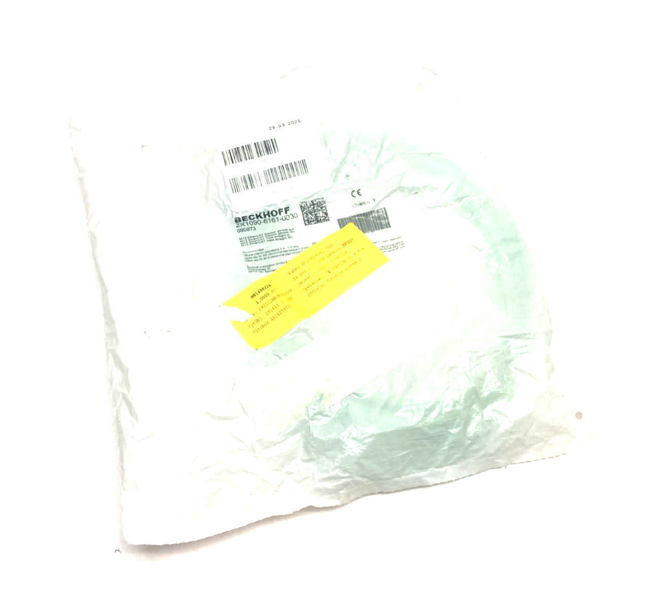 Beckhoff ZK1090-6161-0030 Double Ended EtherCAT Power Cable M12 4-Pin 090973 - Maverick Industrial Sales