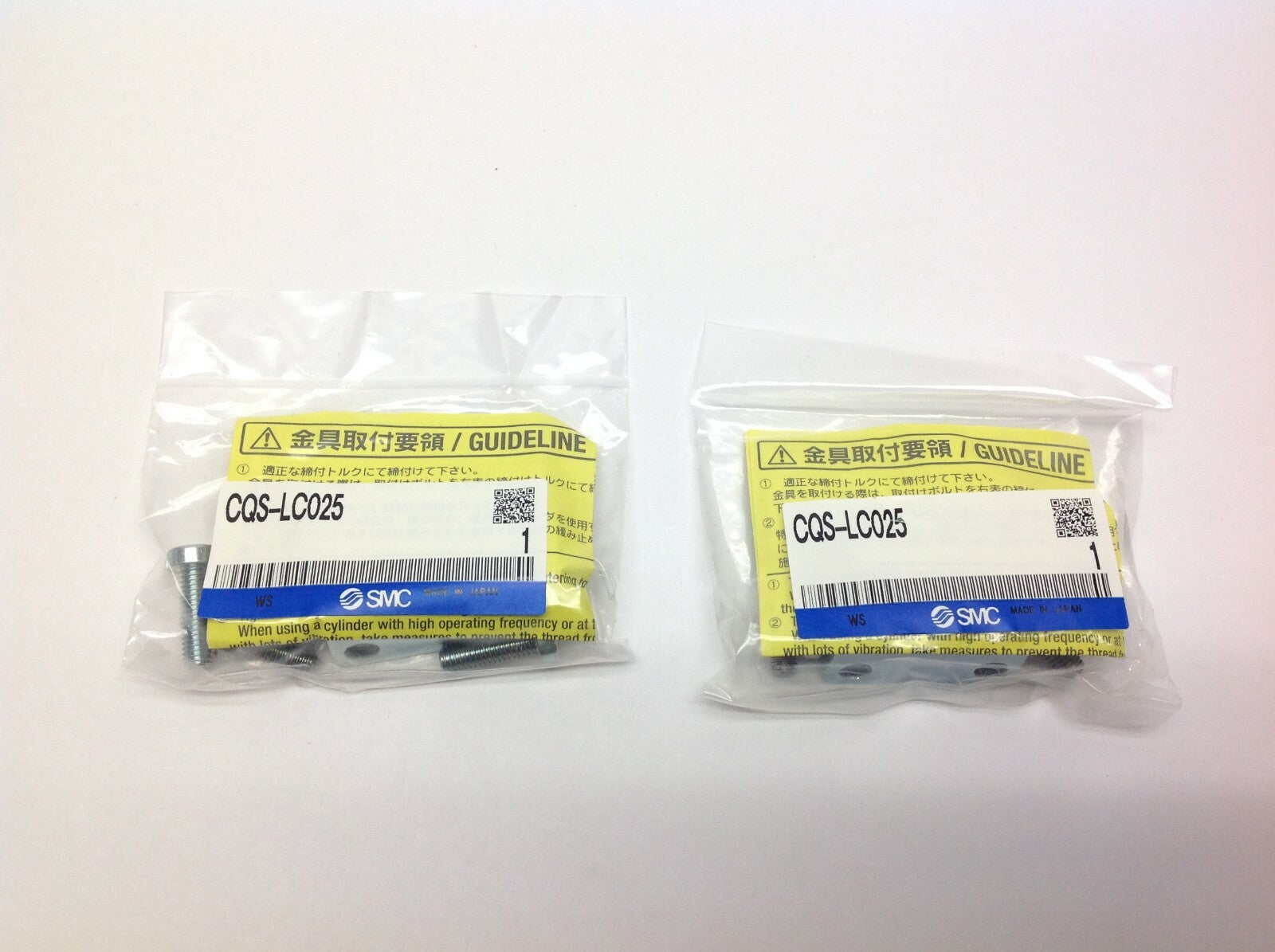 SMC CQS-LC025 Foot Mount For 25mm Bore Cylinder Lot of 2 - Maverick Industrial Sales