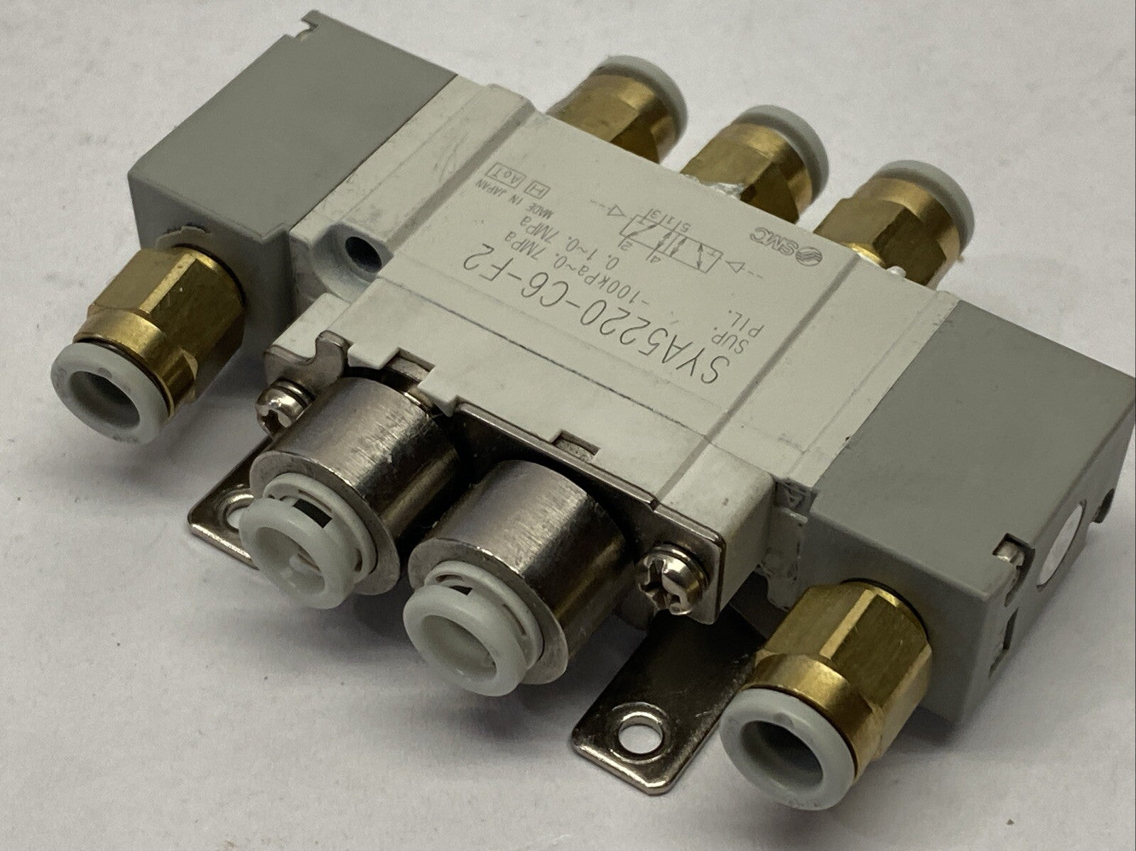 SMC SYA5220-C6-F2 Air Pilot Valve Body Ported 5-Port - Maverick Industrial Sales