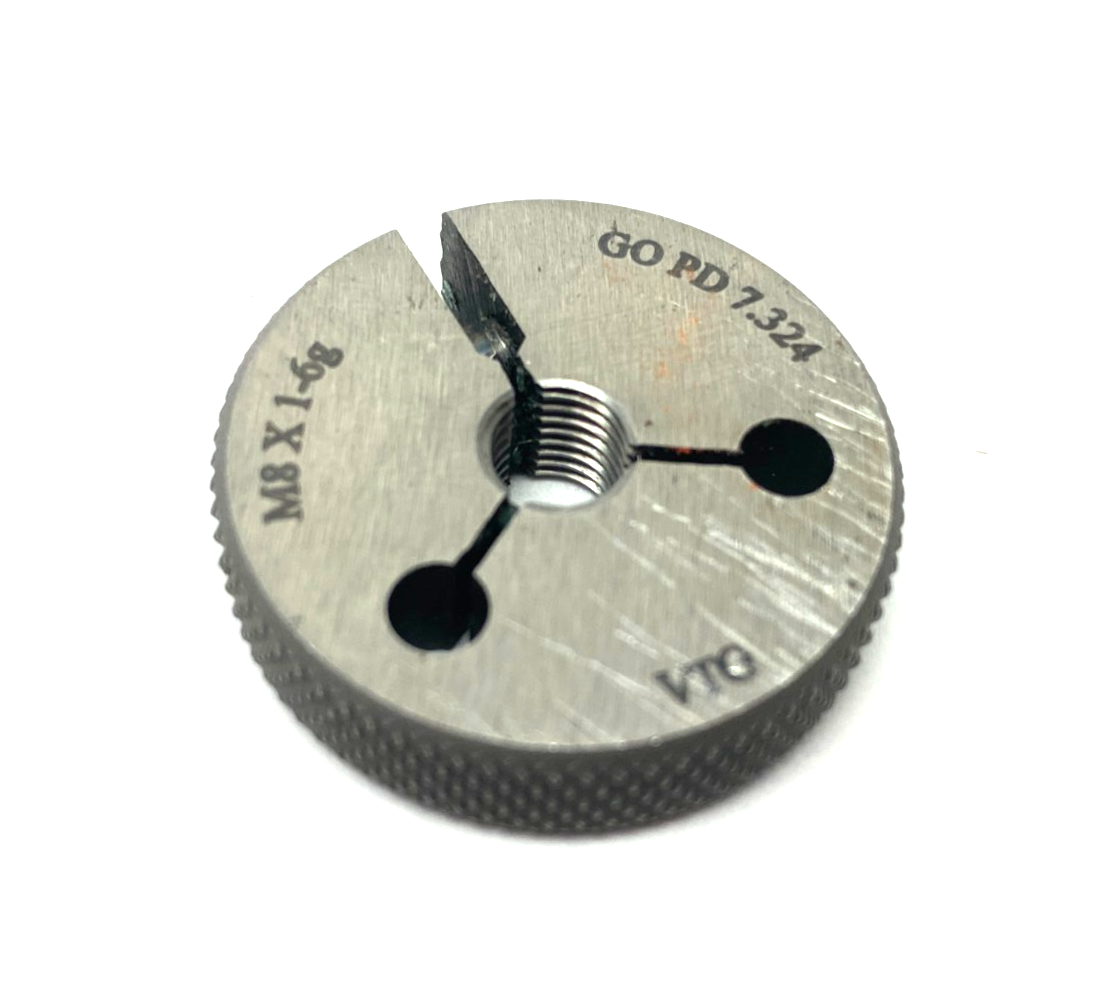 Vermont Gage 362120010 Threaded Ring Gauge M8x1-6G GO Pitch Dia. 7.324 - Used - Maverick Industrial Sales