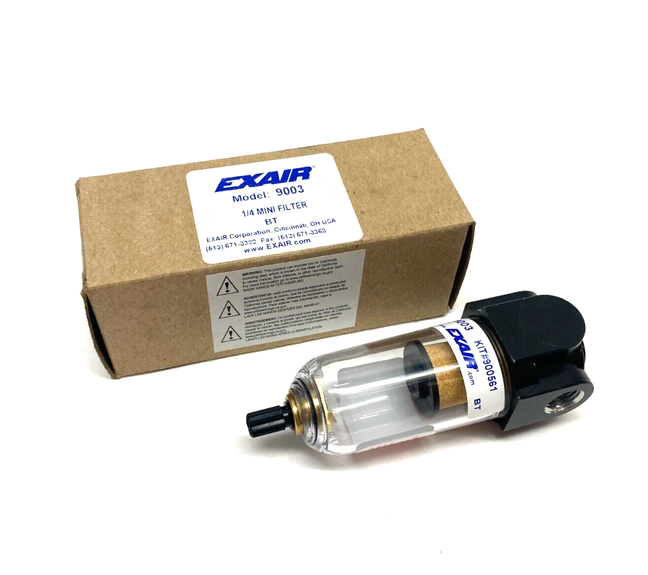 Exair 9003 Mini Filter 1/4" Ports - Maverick Industrial Sales