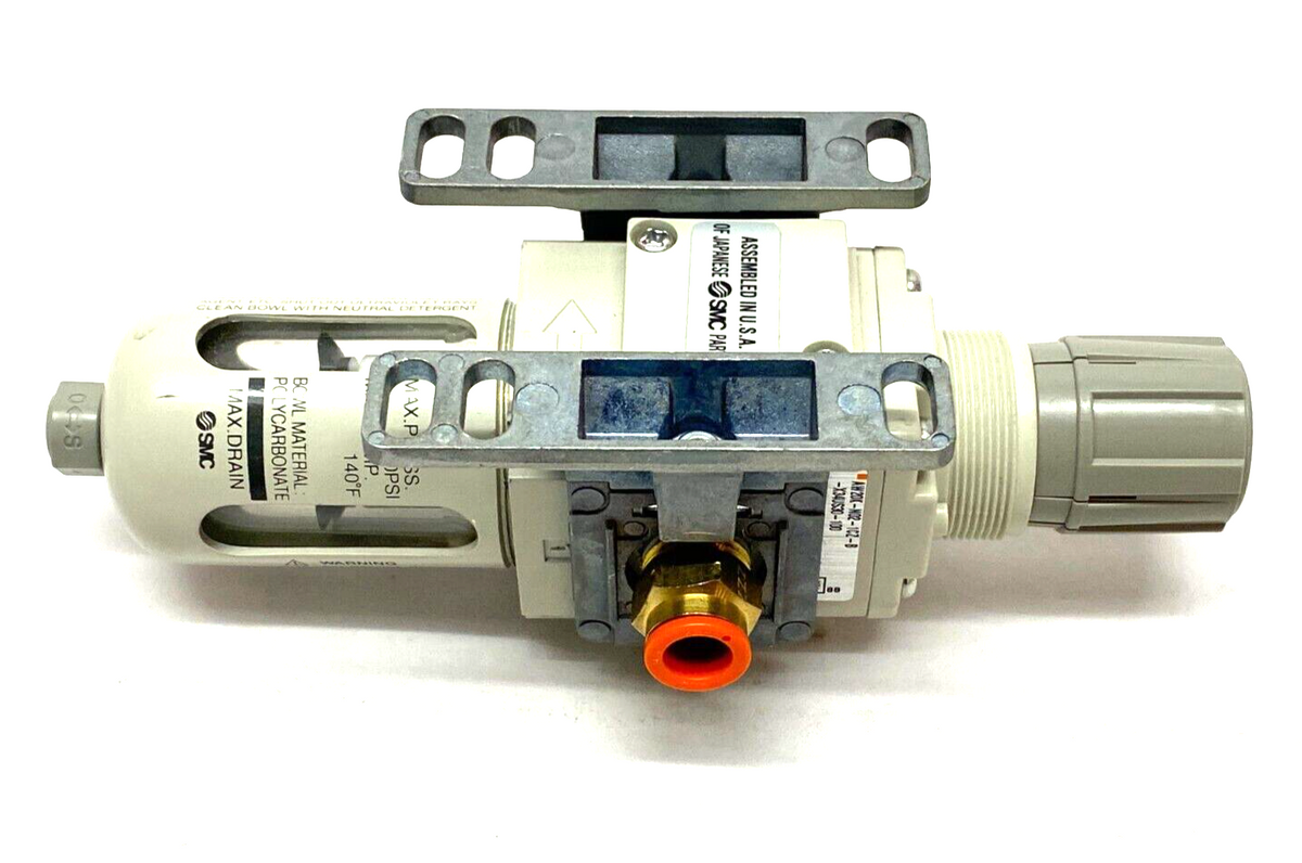 AW20K-N02-1CZ-B | SMC Modular Filter Regulator 3~30psi Set Press w/ Dual Spacers - New – Open box - Maverick Industrial Sales