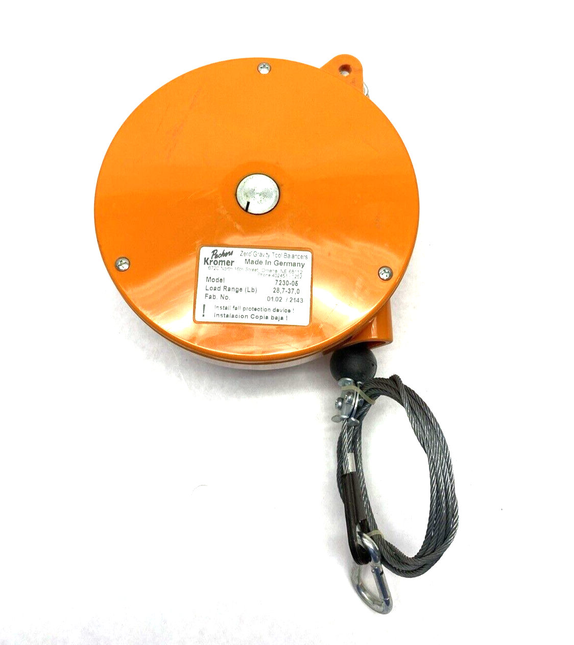7230-05 | Packers Kromer Zero Gravity Tool Balancer 28,7-37,0 lb - Used - Maverick Industrial Sales