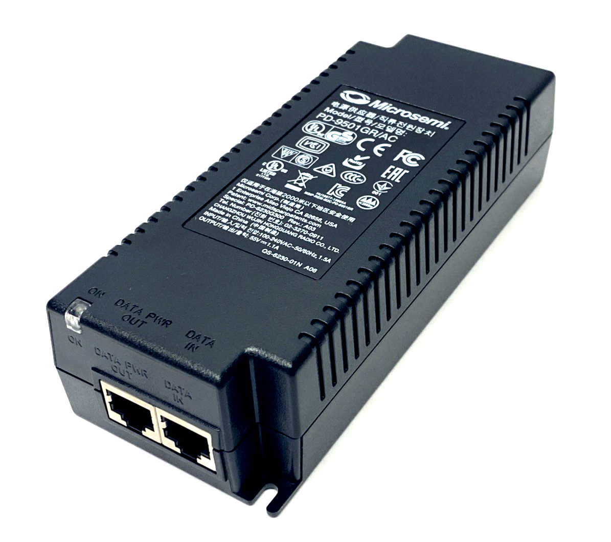 Zebra PWR-POE30W-0000 POE Injector Power Supply Microsemi PD-9501GR/AC - Maverick Industrial Sales