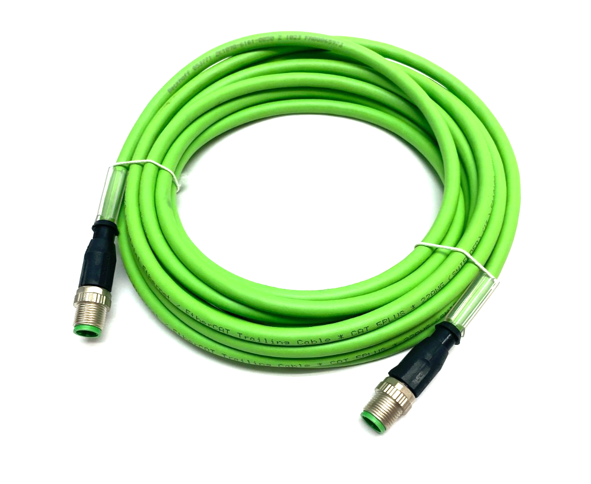 Beckhoff ZK1090-6161-0050 Double Ended EtherCAT Cable M12/M12 4-Pin 053771 - Maverick Industrial Sales
