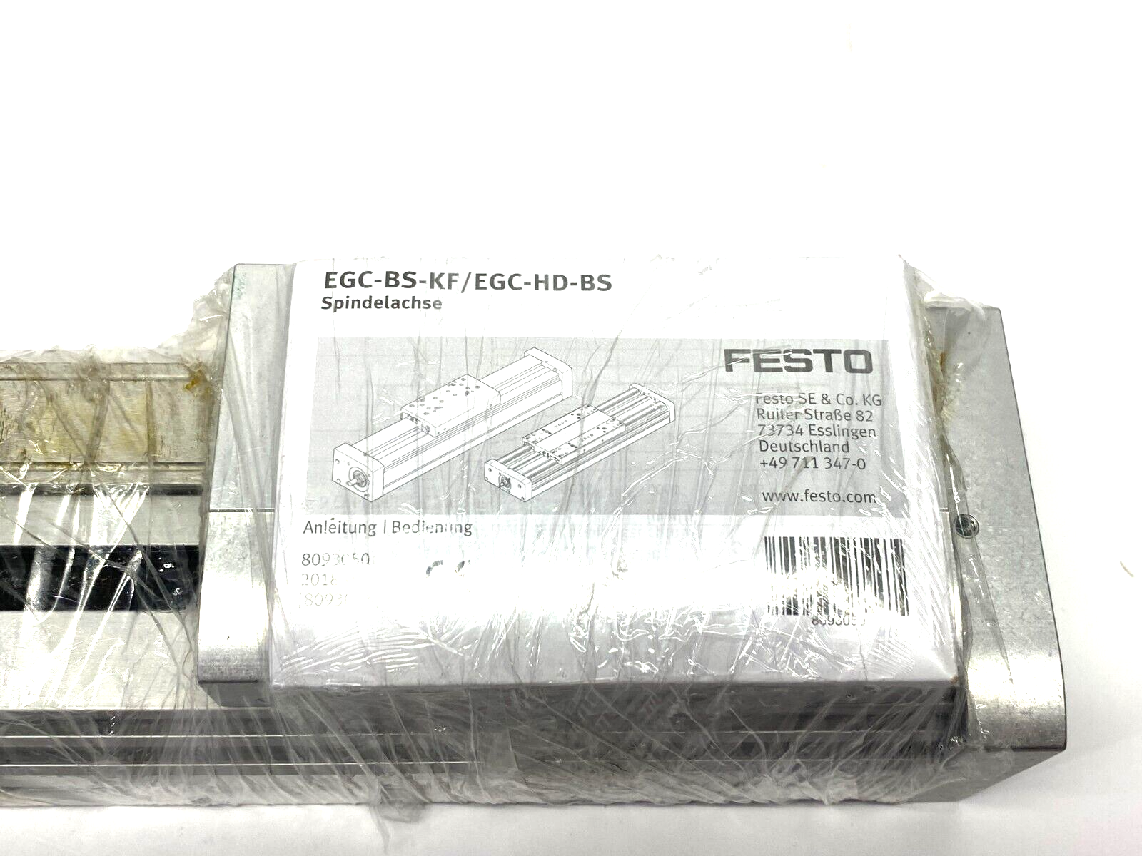 EGC-80-200-BS-20P-KF-OH-ML-GK, 3013540 | Festo EGC-80-200-BS-20P-KF-OH-ML-GK Ball Screw Spindle Axis Actuator 3013540 - New – Open Box - Maverick Industrial Sales