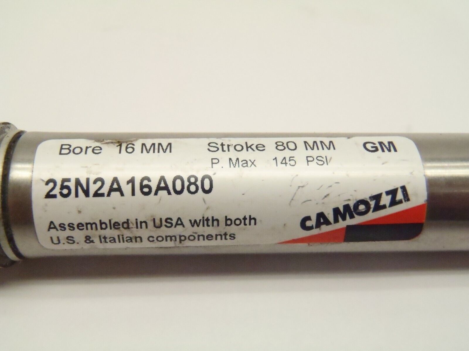 Camozzi 25N2A16A080 Cylinder 16mm Bore x 80mm Stroke - Maverick Industrial Sales