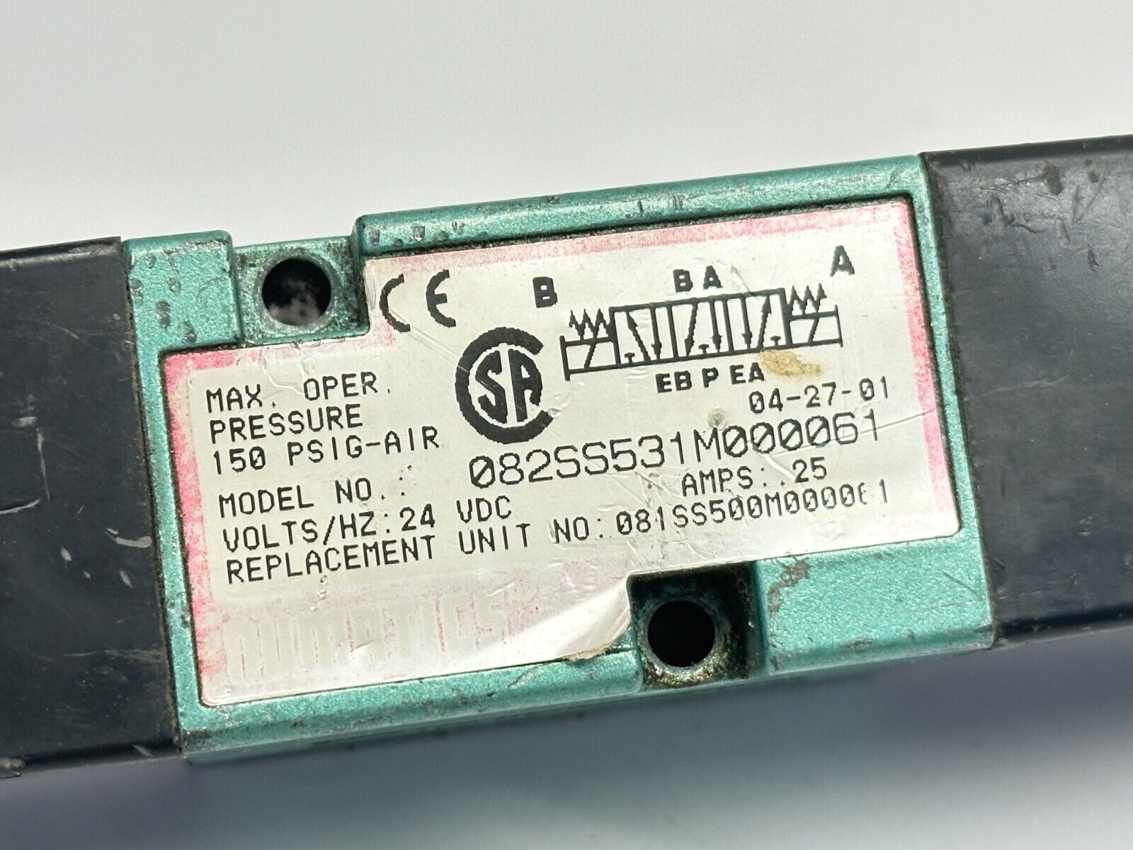 Numatics 082SS531M000061 MK 8 Series Solenoid Valve 4-Way 0.25A 24VDC - Maverick Industrial Sales