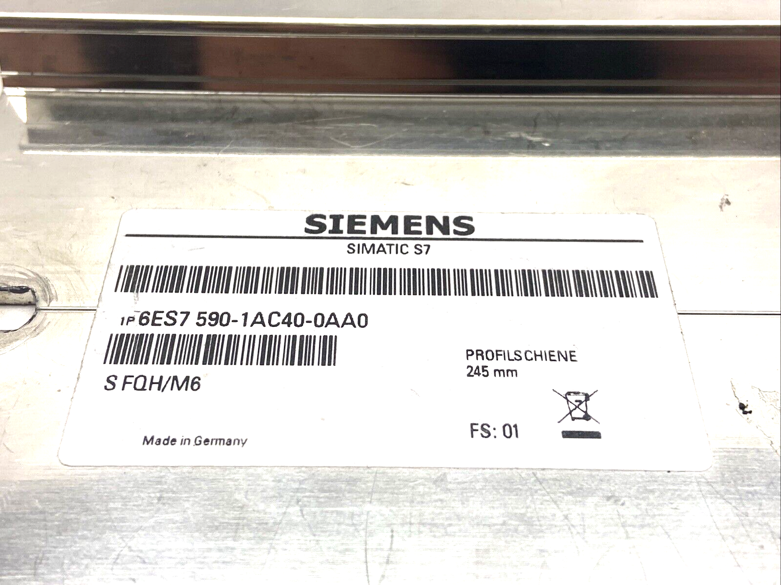 6ES7 590-1AC40-0AA0 | Siemens Mounting Rail 245mm - Used - Maverick Industrial Sales