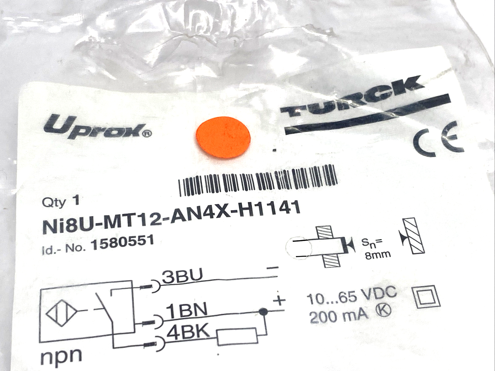 Turck Ni8U-MT12-AN4X-H1141 Inductive Sensor 1580551 - Maverick Industrial Sales