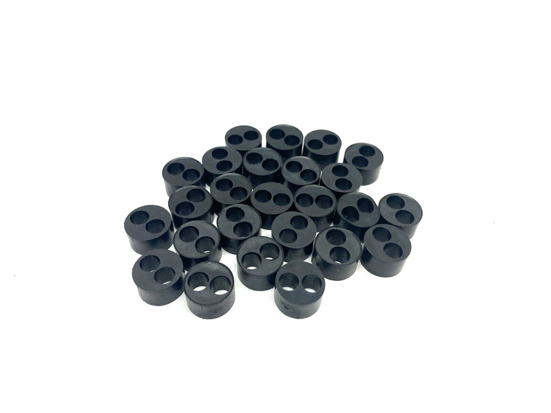 Mencom PG13.5-2X6 Dual-Hole Cable Grommet Black LOT OF 25 - Maverick Industrial Sales