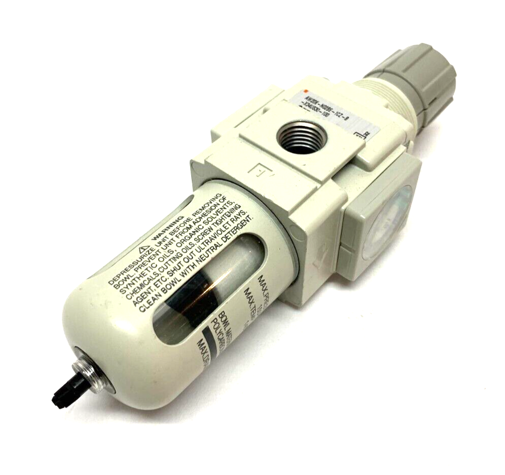 SMC AW20K-N02E-1CZ-B Modular Filter Regulator 1/4" NPT MISSING DRAIN COCK - Maverick Industrial Sales