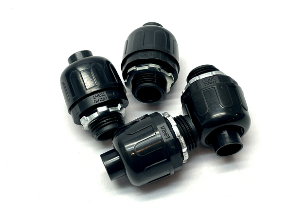 Liquid-Tight Flexible Conduit Adapter 1/2 Push-In Female x 1/2 NPT Male LOT OF 4 - Maverick Industrial Sales