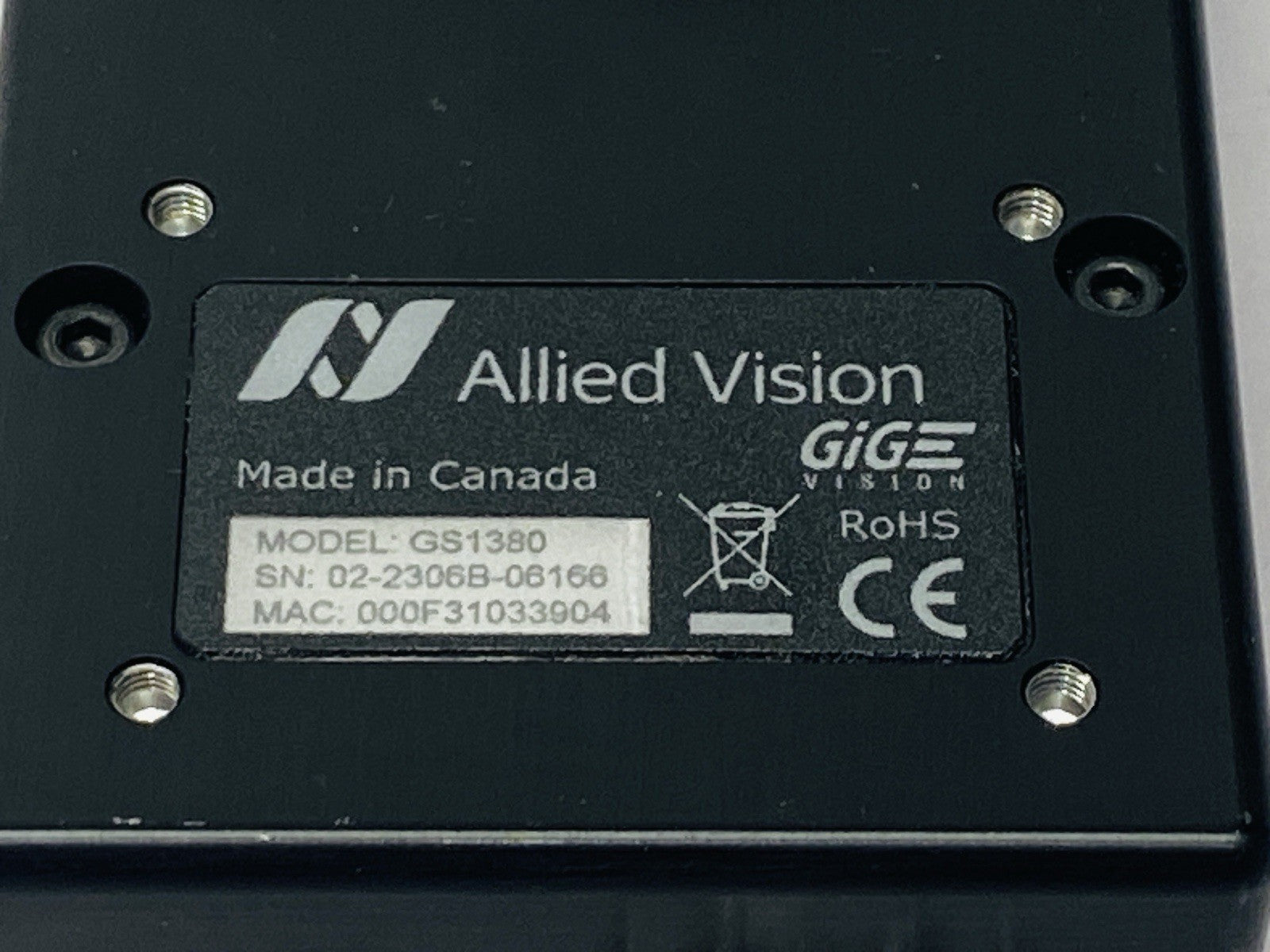 Allied Vision GS1380 Prosilica GS GigE Machine Vision Camera - Maverick Industrial Sales