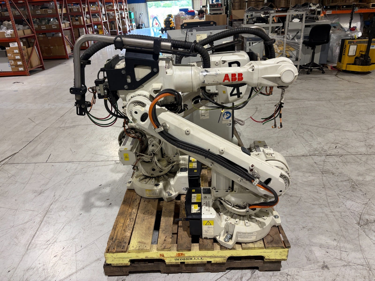 ABB IRB 2600 Robot w/ IRC5 Controller & Cables - Lot of 2 - No Teach Pendant - Maverick Industrial Sales