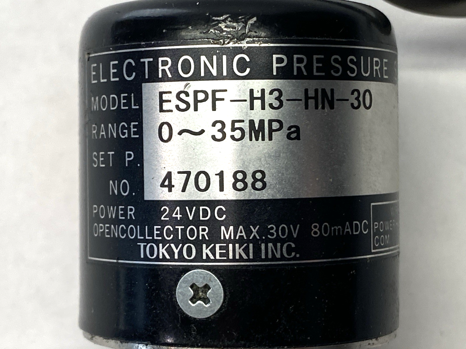Tokyo Keiki ESPF-H3-HN-30 Electronic Pressure Switch 0-35MPa 24VDC SHORT LEAD - Maverick Industrial Sales