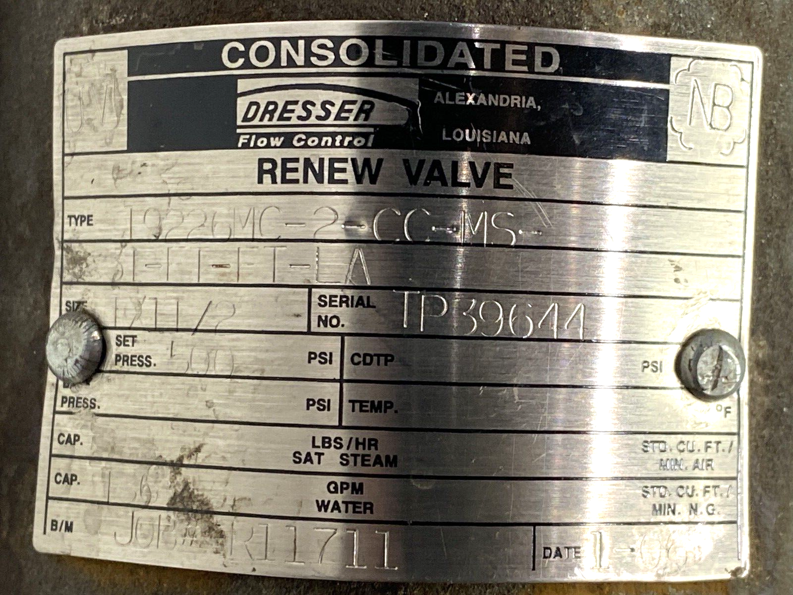 Consolidated Dresser Valves 9226MC-2-CC-MS-3T-FT-FT-LA Safety Relief Valve - Maverick Industrial Sales