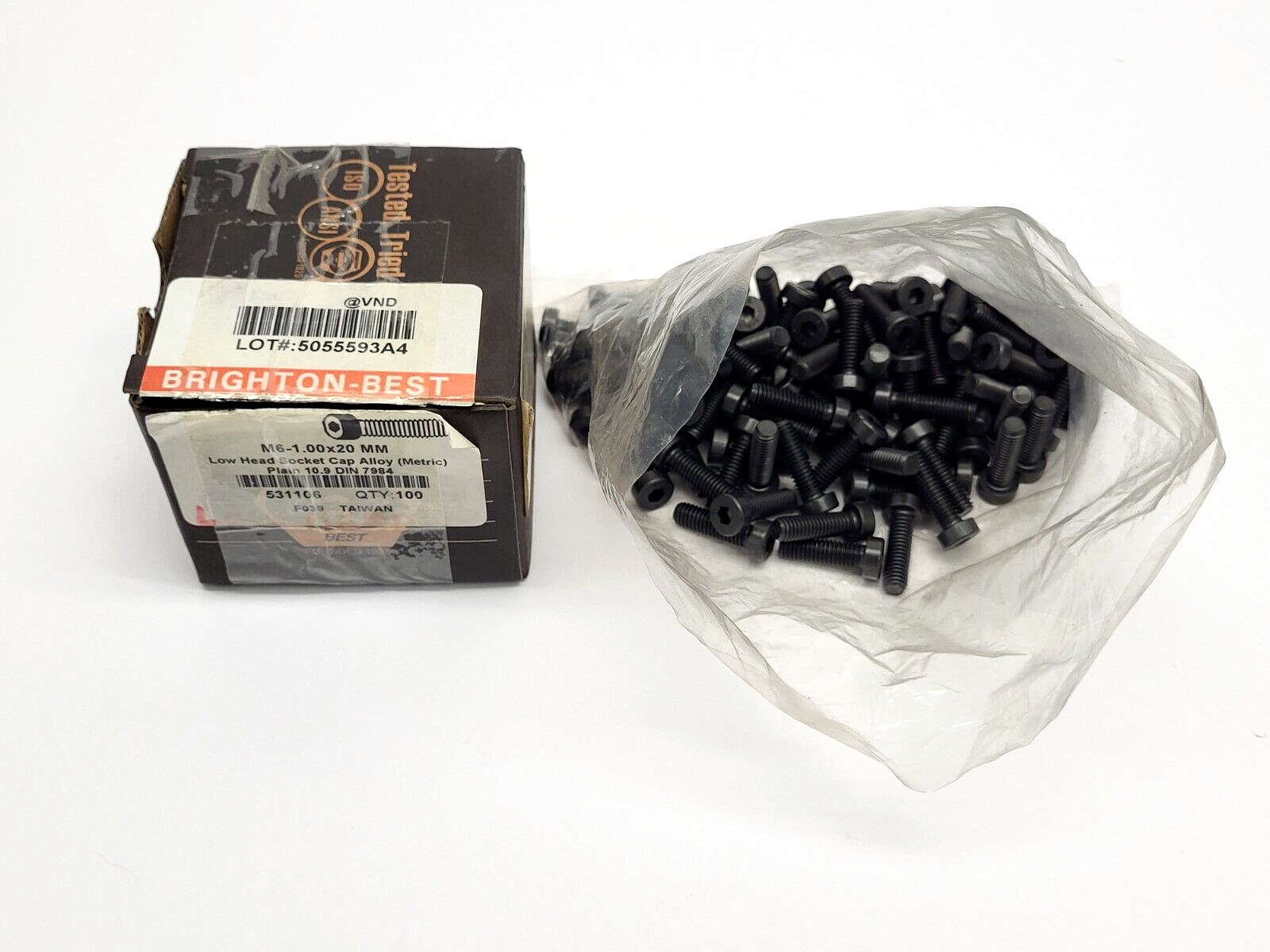 Brighton-Best M6-1.00x20mm Low Head Socket Cap Alloy, LOT OF 94 - Maverick Industrial Sales