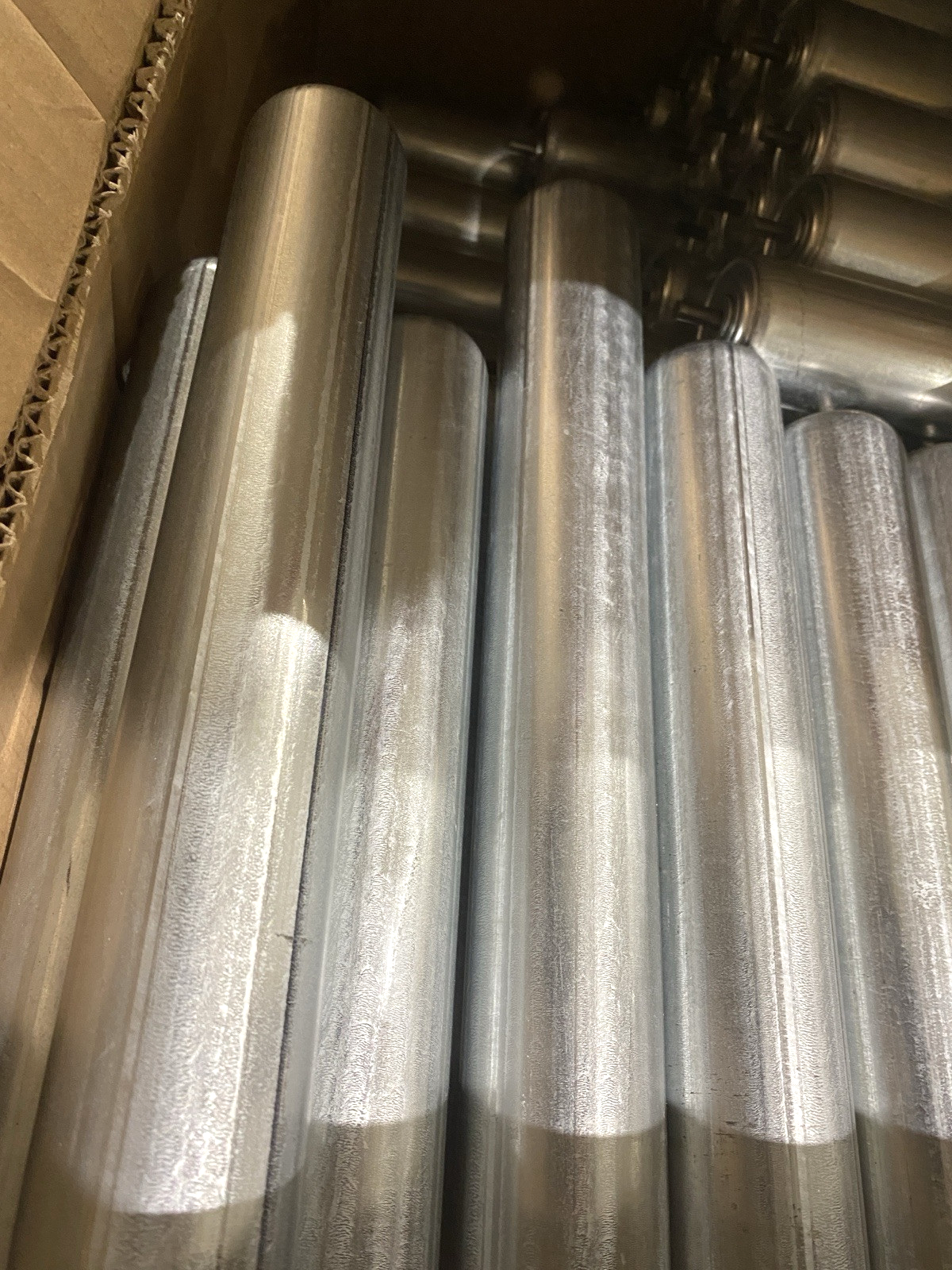 Ashland Conveyor KGR22 Galv. Replacement Roller 1.9 in Dia 22 in 62lb LOT OF 100 - Maverick Industrial Sales