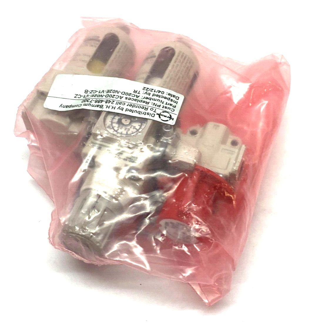 SMC AC20D-N02E-V1-CZ-B Pneumatic Modular Assembly Regulator, Separator, Shut off - Maverick Industrial Sales
