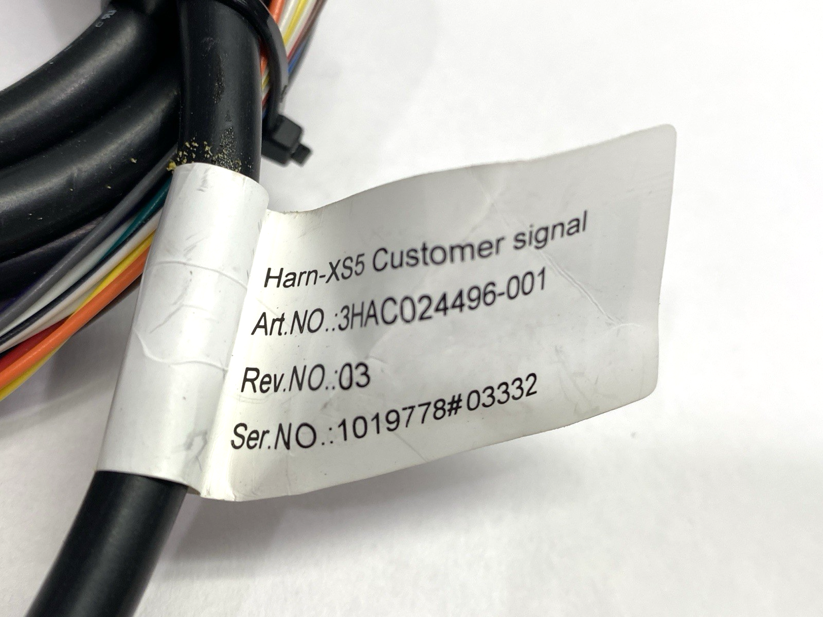 3HAC024496-001 | ABB Customer Signal Wire Harness Harn-XS5 MISING GASKET - New – Open box - Maverick Industrial Sales