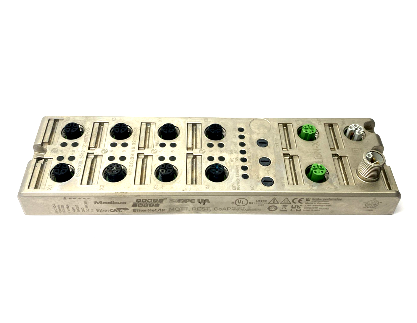 0980 XSL 3912-121-007D-00F | Lumberg Automation 935700001 I/O Module 12-Port M12, - Used - Maverick Industrial Sales