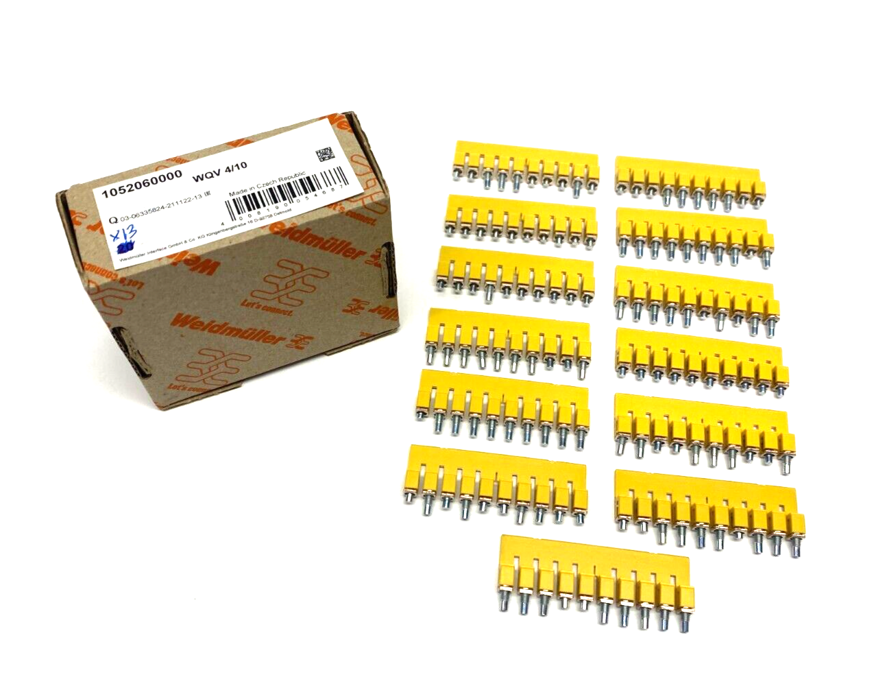 Weidmüller 1052060000 Terminal Block Cross Connector 10-Pole WQV 4/10 BOX OF 13 - Maverick Industrial Sales