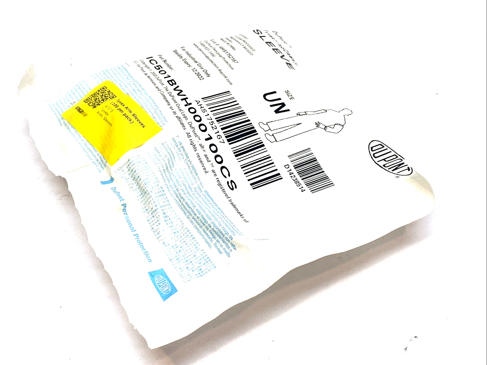 DuPont IC501BWH000100CS Tyvek IsoClean Sterile Sleeve 18" LOT OF 4 - Maverick Industrial Sales