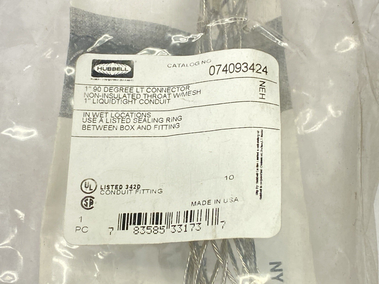 Hubbell 074093424 Kellems Liquidtight Conduit Wire Grip 90 Degree 1" - Maverick Industrial Sales