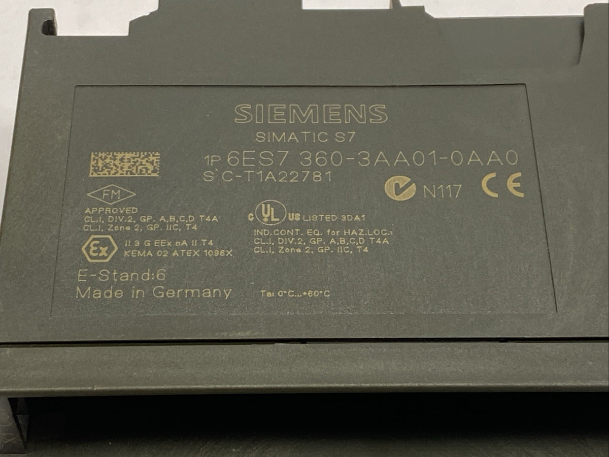 6ES7360-3AA01-0AA0 | Siemens Simatic S7 Center Rack Connection IM360 NO COVER - Used - Maverick Industrial Sales