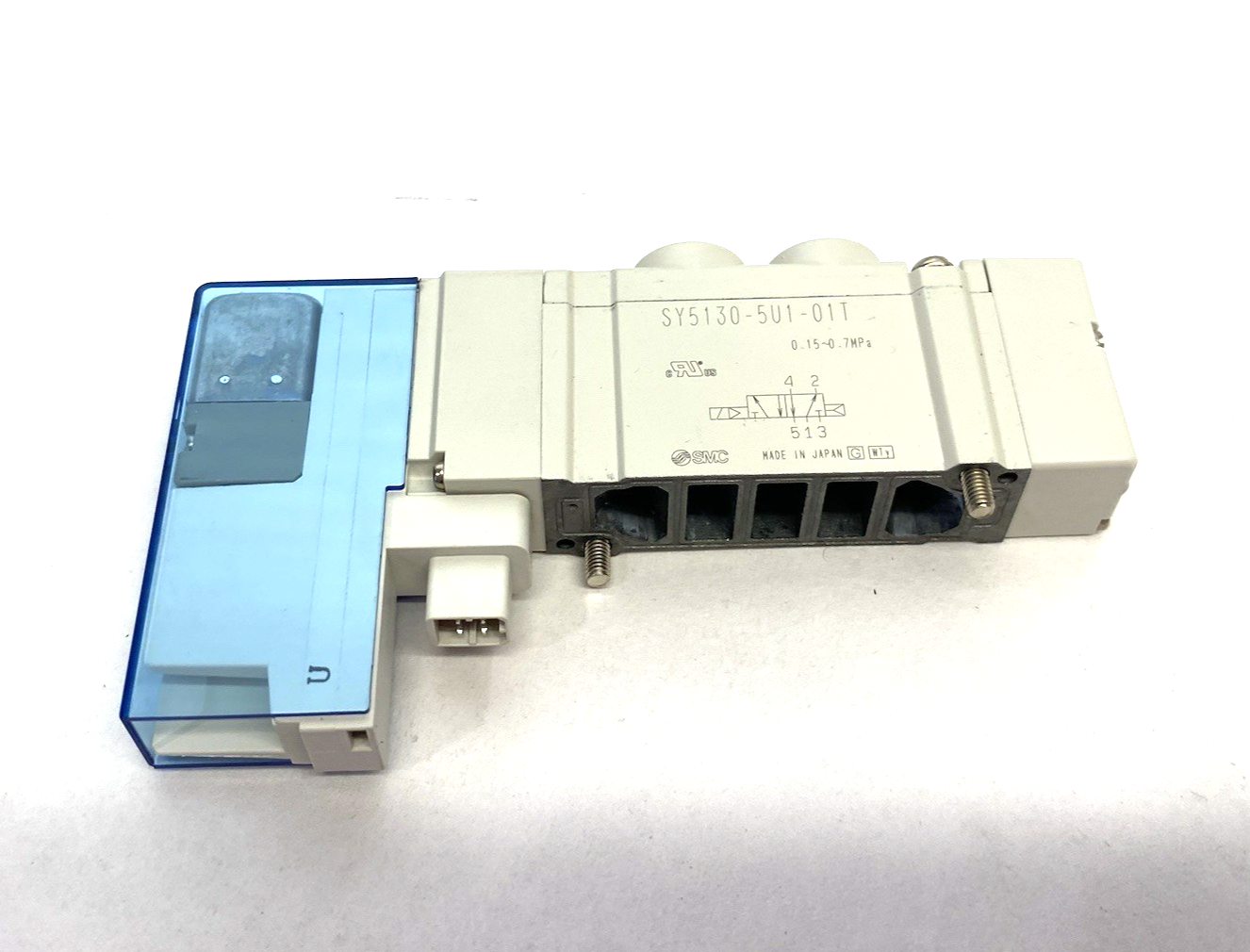 SY513-5U1-01T | SMC SY5130-5U1-01T Solenoid Valve 4/5-Port 0.15~0.7MPa - Used - Maverick Industrial Sales