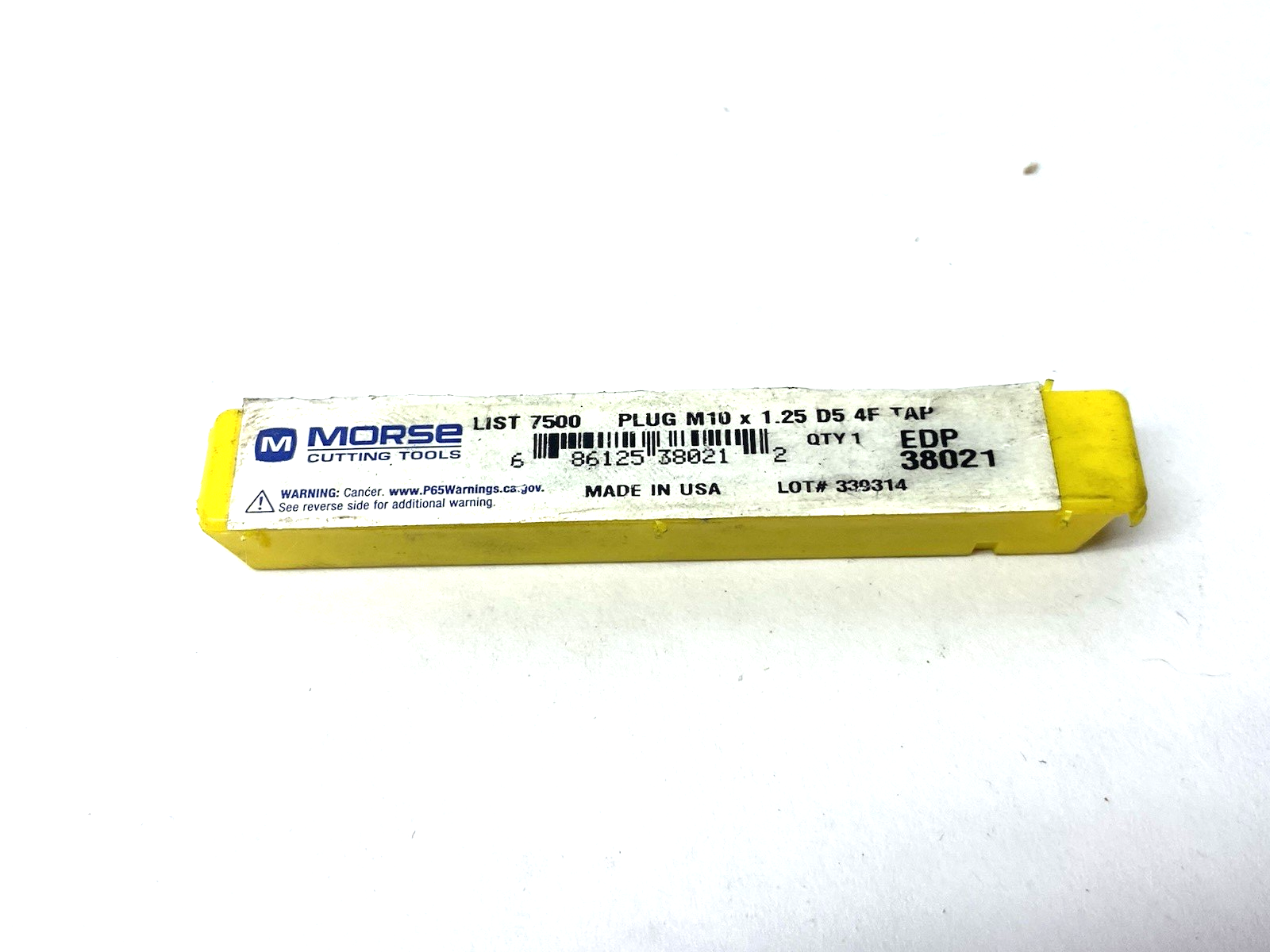 Morse Cutting Tools 38021 Plug Tap 7500 M10 × 1.25 PLUG_D5 - Maverick Industrial Sales