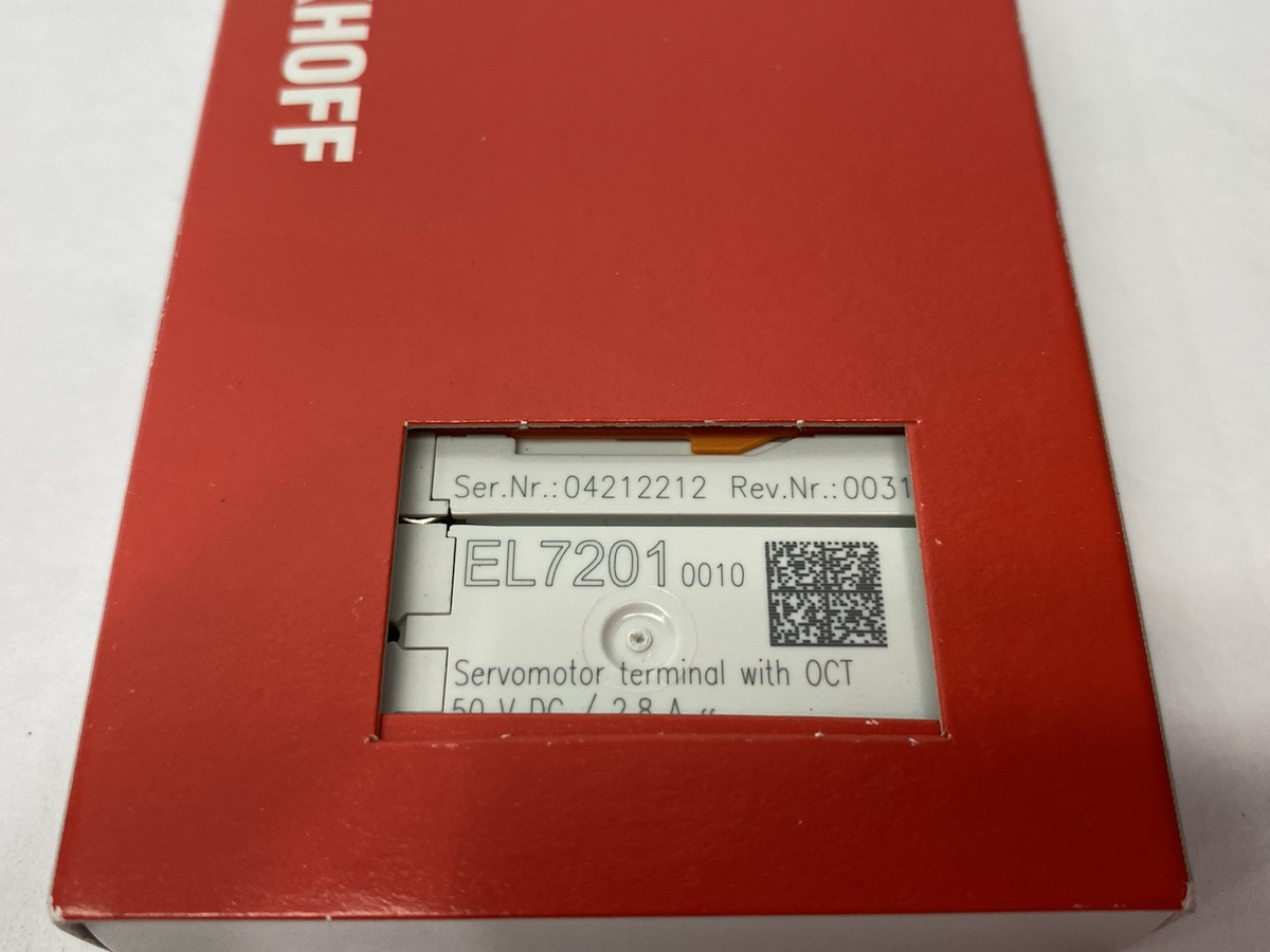 | Beckhoff EL7201-0010 Rev. 0031 EtherCAT Terminal 1-Ch. Motion Interface Servomtr - New - Maverick Industrial Sales