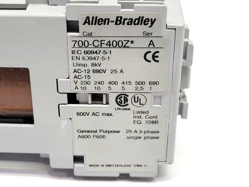 Allen Bradley 700-CF400ZJ Ser. A Control Relay 24VDC - Maverick Industrial Sales