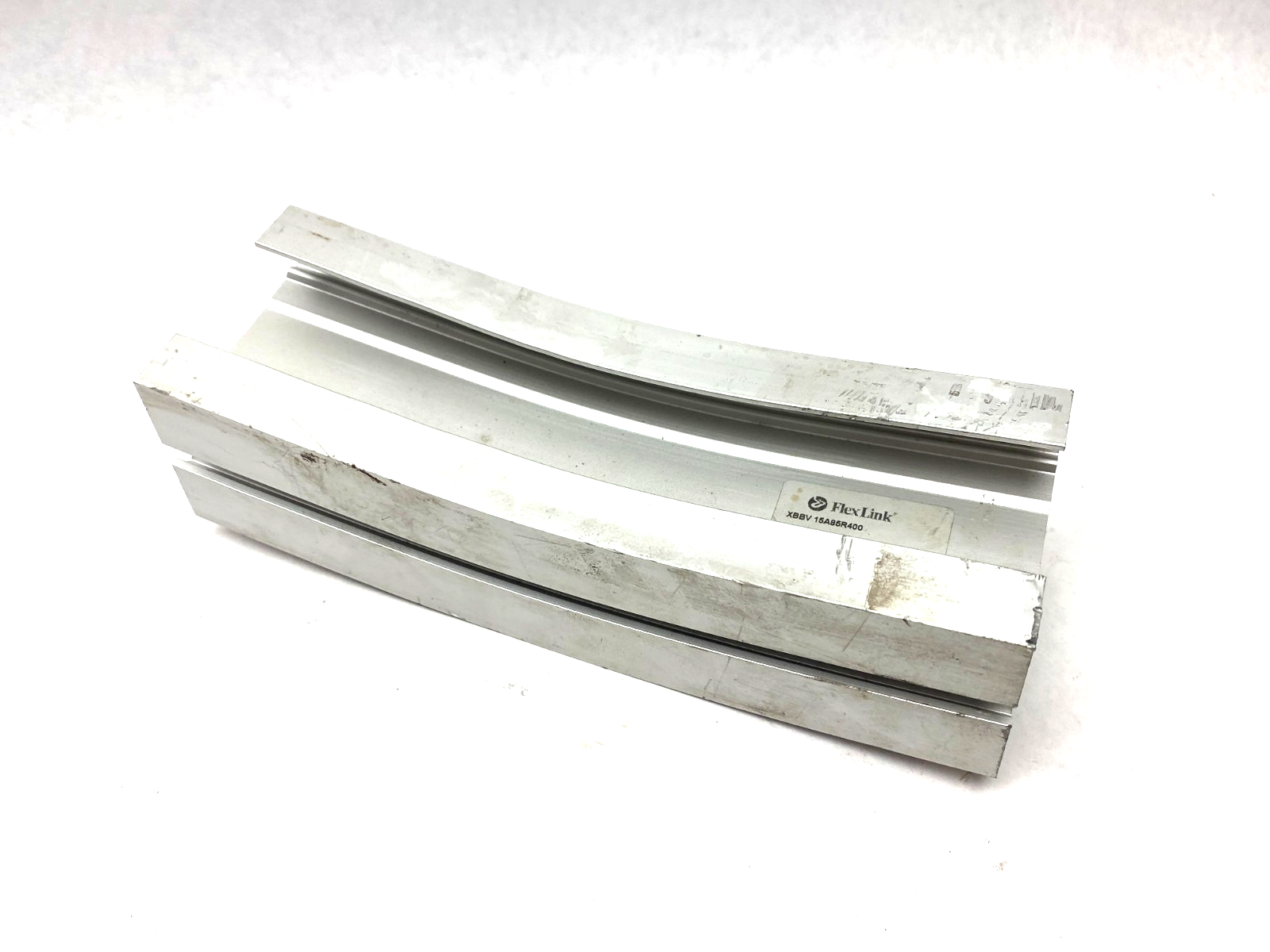 FlexLink XBBV 15A85R400, Aluminum Profile 15 Deg. Vertical Conveyor Bend, X85 - Maverick Industrial Sales