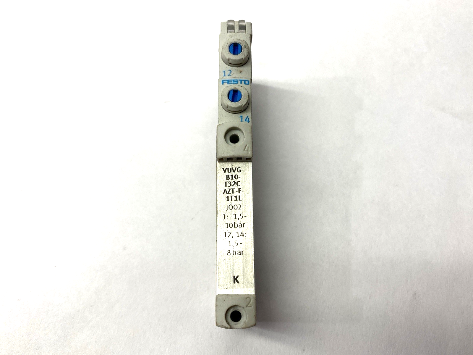 VUVG-B10-T32C-AZT-F-1T1L | Festo Pneumatic Solenoid Valve 573410 NO GASKET - Used - Maverick Industrial Sales