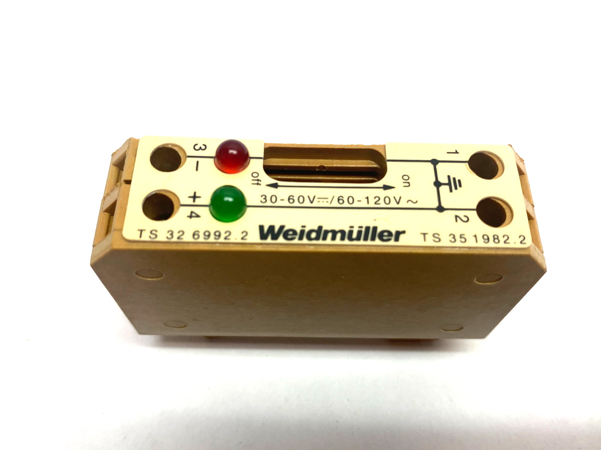 TS32 6992.2 TS35 1982.2 | Weidmuller Terminal Relay Block - Used - Maverick Industrial Sales