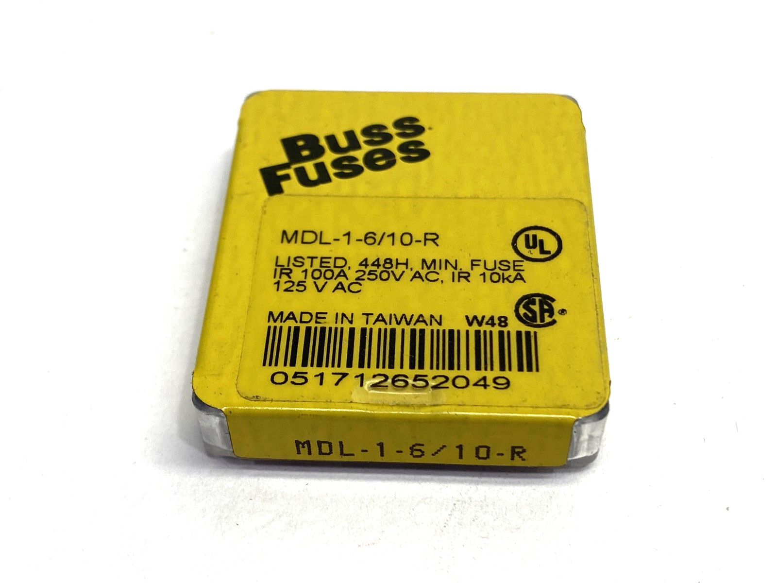 Cooper Bussmann MDL-1-6/10-R Miniature Fuse 1.6A 250VAC PACKAGE OF 5 - Maverick Industrial Sales