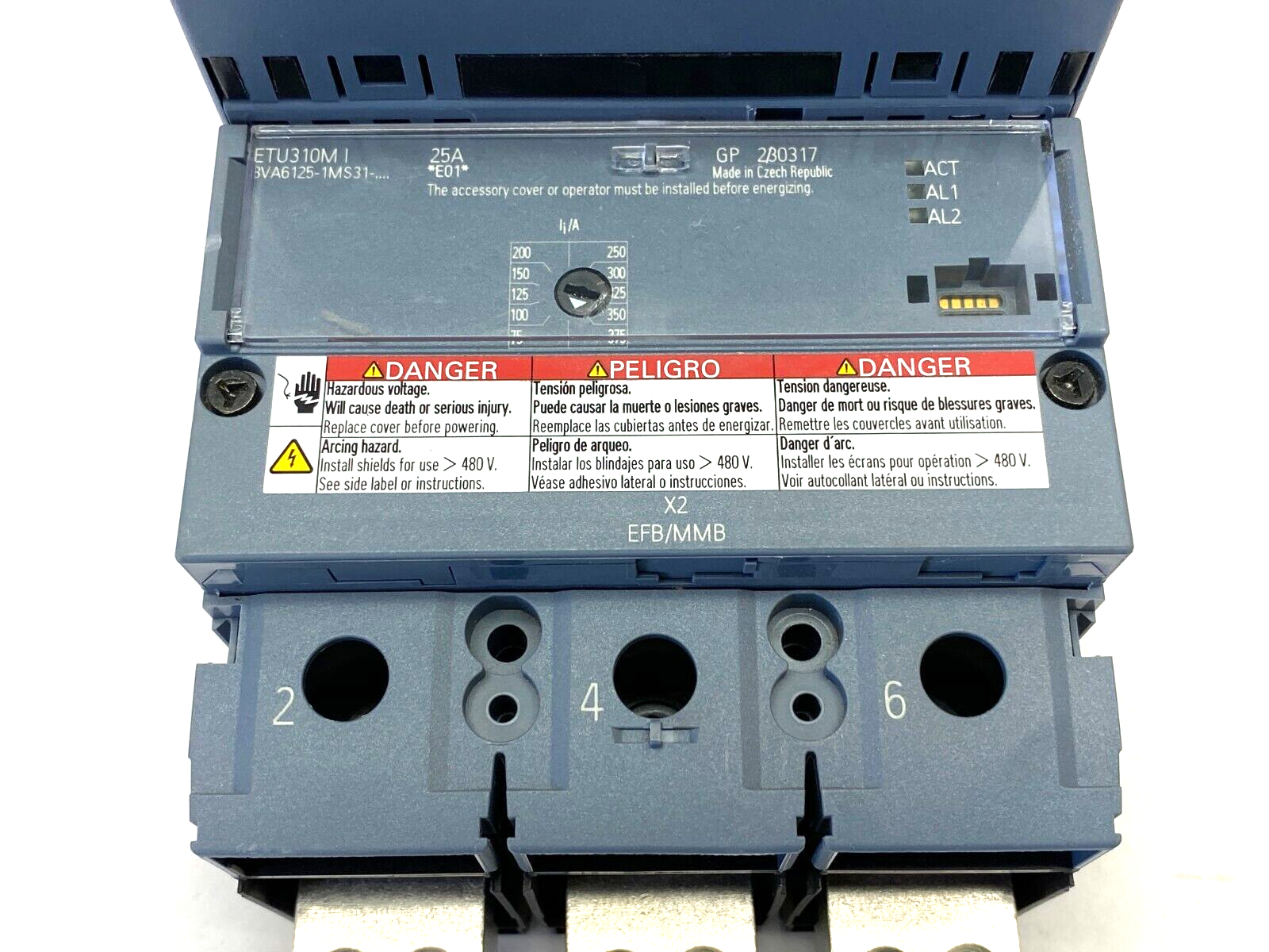 Siemens 3VA6125-1MS31-0AA0 Molded Case Circuit Breaker 3-Pole 3ZW1012-1VA20-0AA0 - Maverick Industrial Sales