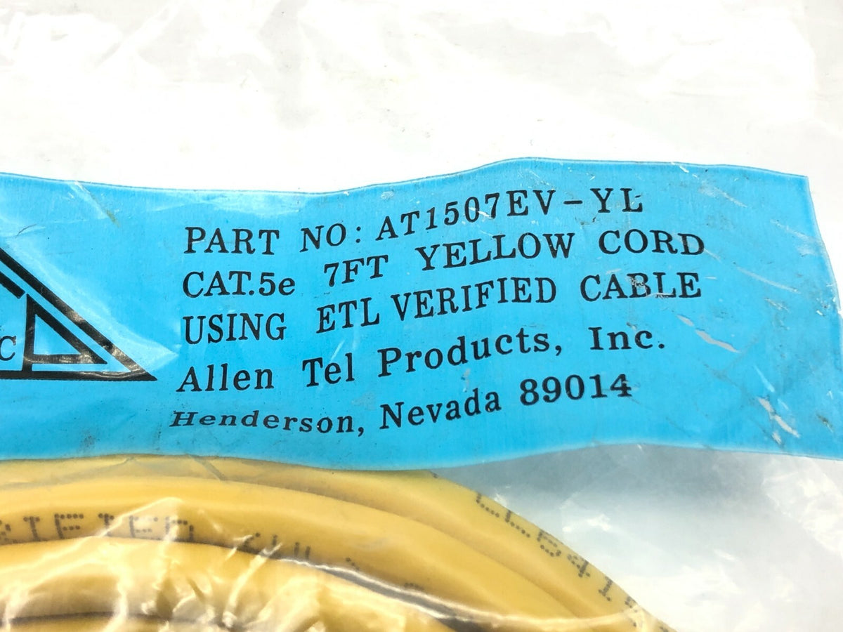 AT1507EV-YL | ATP Patch Cable CAT5e 7ft Length - New - Maverick Industrial Sales