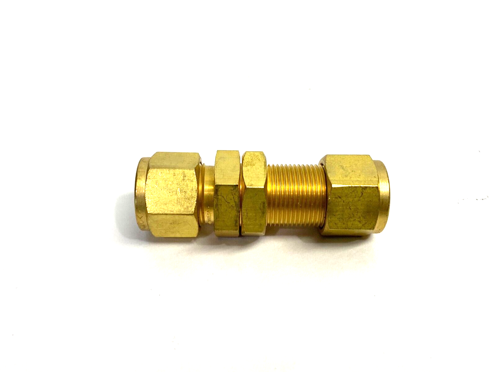 Swagelok B-810-61 Brass Bulkhead Compression Tube Fitting 1/2" OD Tube - Maverick Industrial Sales