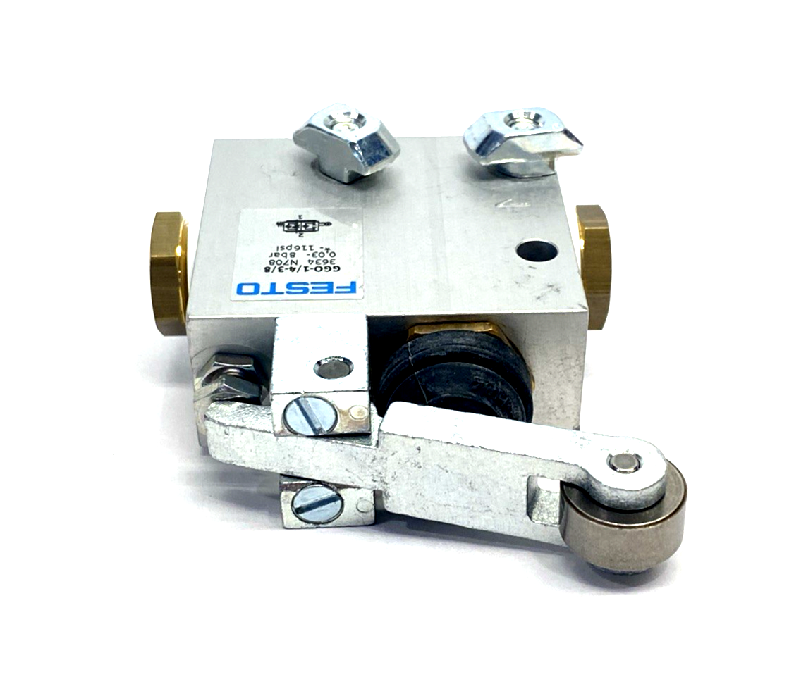 Festo GGO-1/4-3/8 One-Way Flow Control Valve, Roller Lever G1/4 3634 - Maverick Industrial Sales