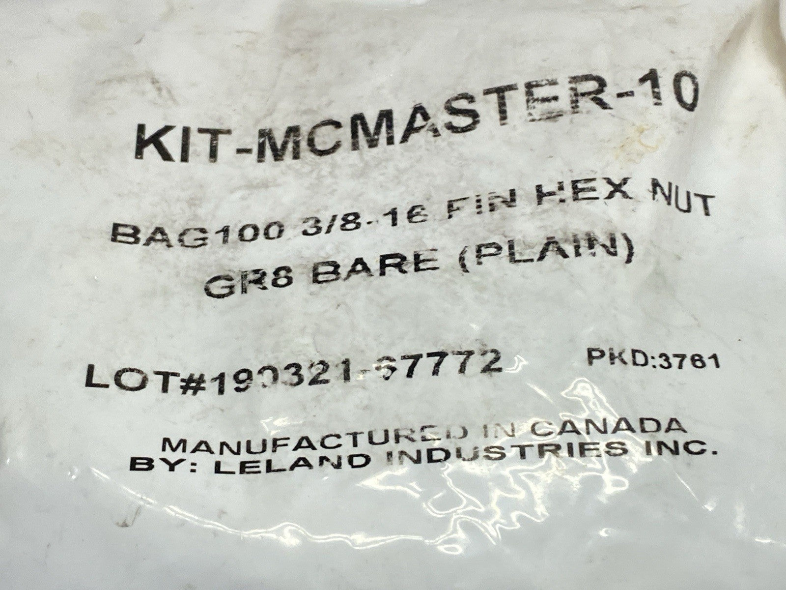 90499A031 | High-Strength Steel Hex Nut SAE Grade 8 3/8"-16 Thread Size LOT OF 300 - New - Maverick Industrial Sales