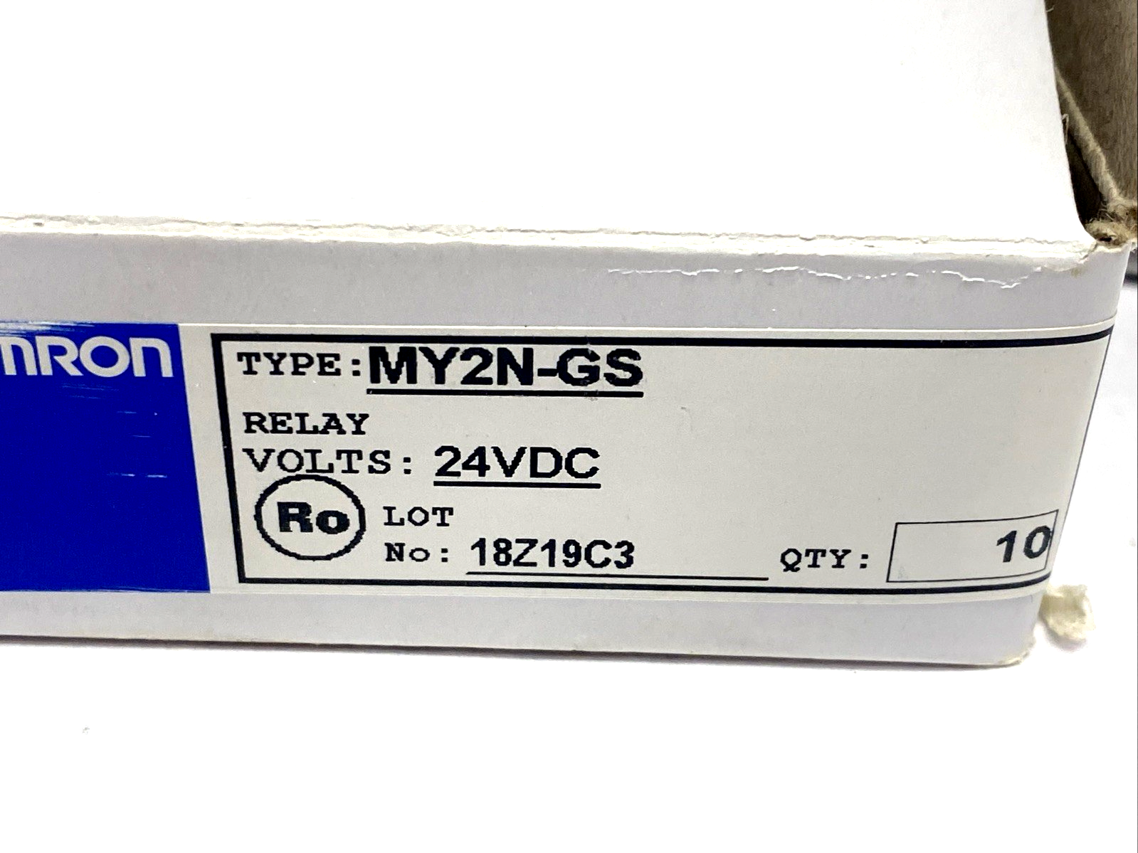 Omron MY2N-GS DC24 Relay, 8-Pin Plug-In/On BOX OF 10 - Maverick Industrial Sales