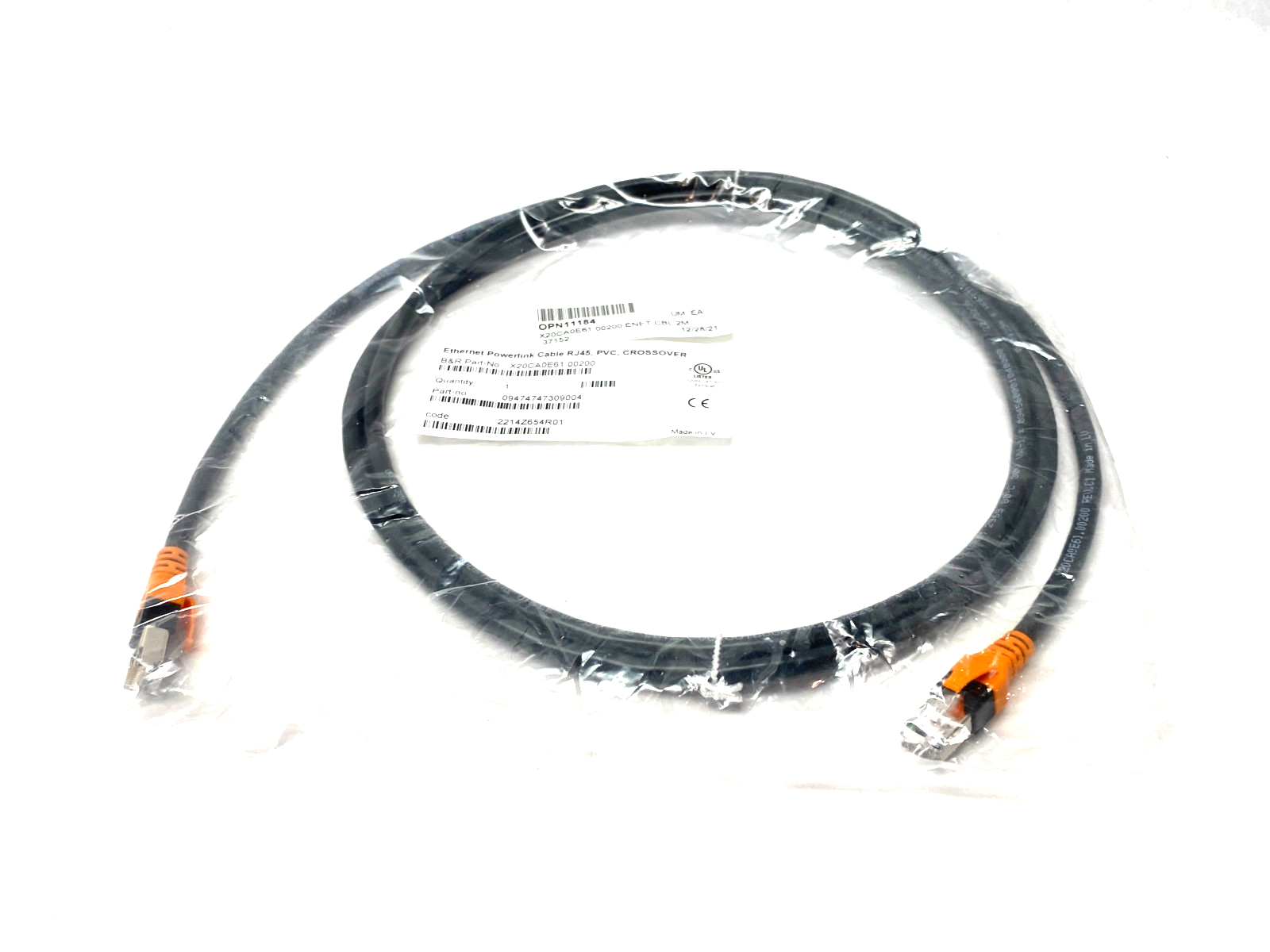 B&R Automation X20CA0E61.00200 Ethernet POWERLINK Crossover Cable 2x RJ45 - Maverick Industrial Sales
