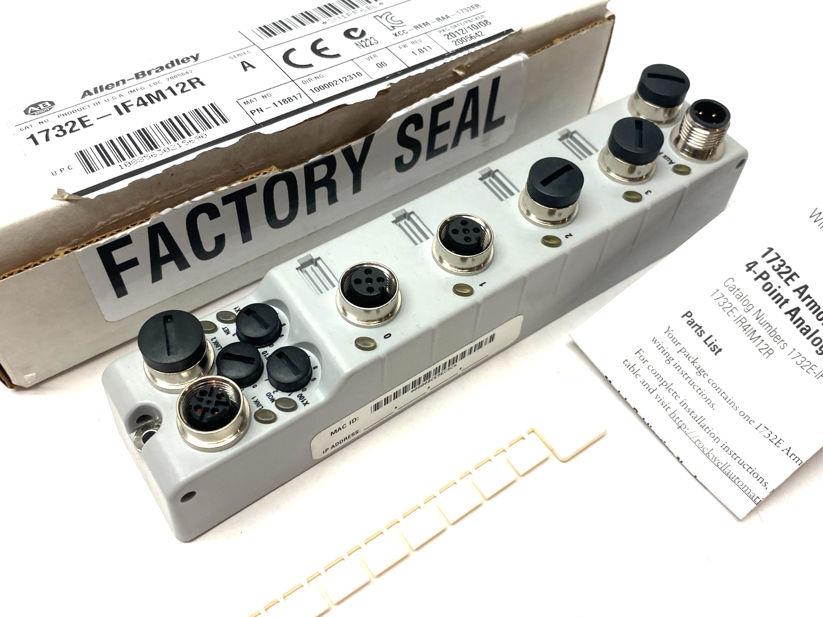 Allen Bradley 1732E-IF4M12R Ser A ArmorBlock Dual-Port EtherNet/IP Analog IO Mod - Maverick Industrial Sales