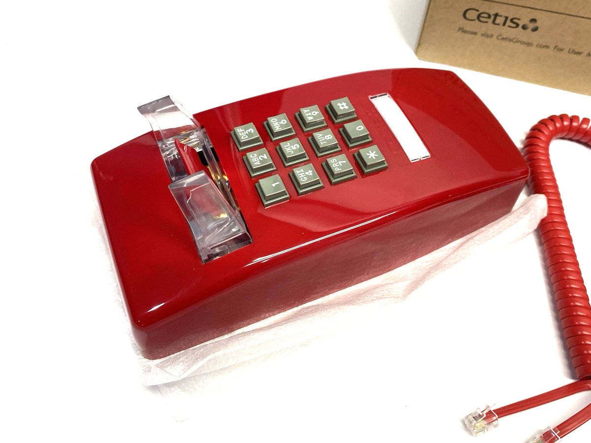 Cetis Scitec 2554E Mountable Emergency Red Corded Telephone, Bell Ringer - Maverick Industrial Sales