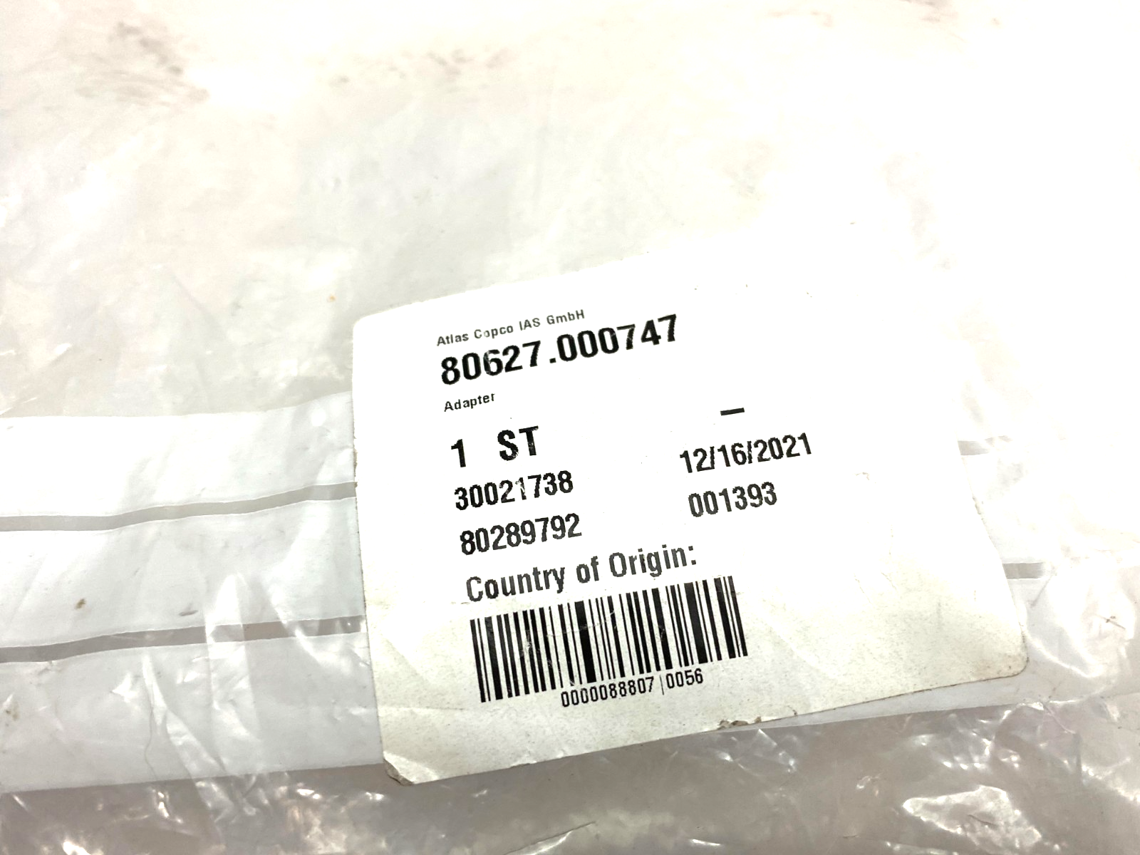 80627.000747 | Atlas Copco Adapter Block - New Other - Maverick Industrial Sales