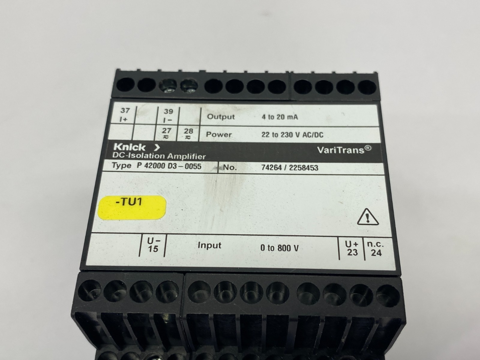 Knick P42000 D3-0055 VariTrans DC-Isolation Amplifier 74264/2258453 - Maverick Industrial Sales